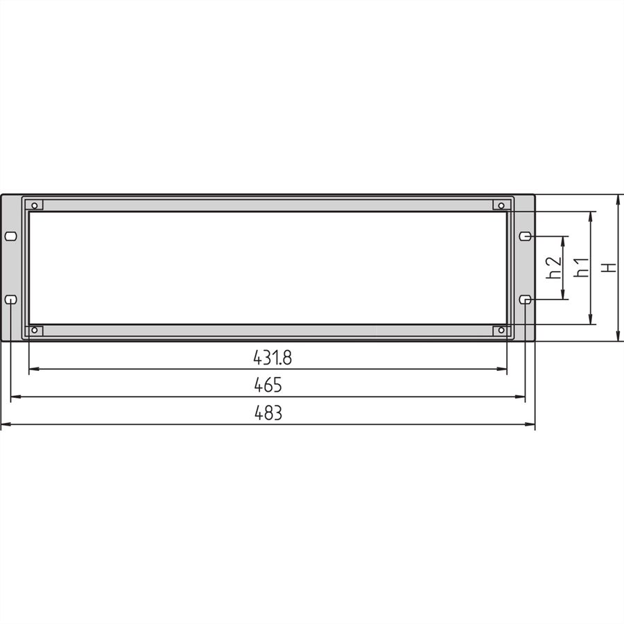 SCHROFF Inpac 19" Chassis, 3 U, 84 HP, 254.5 mm
