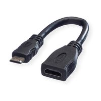 VALUE HDMI High Speed Cable + Ethernet, A - C, F/M, 0.15 m