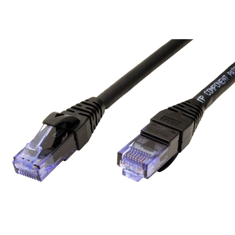 ROLINE Patchkabel Cat.6A UTP, Component Level, LSOH, zwart, 0,3 m