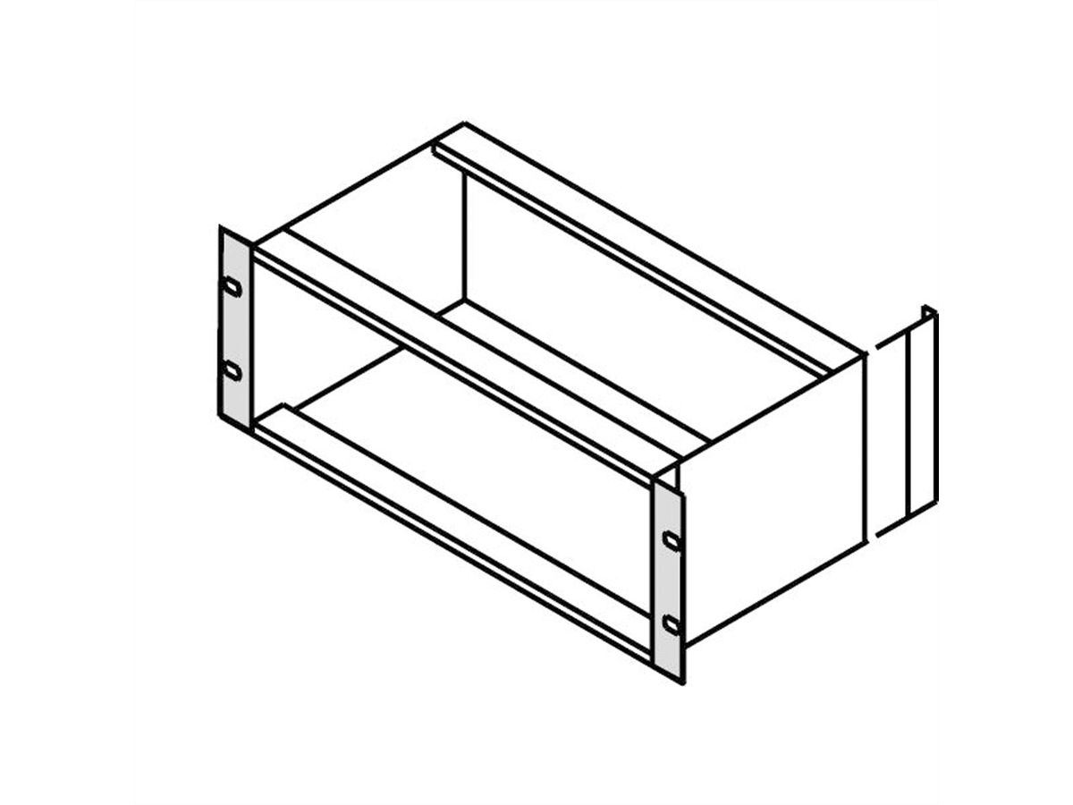 SCHROFF 19" beugel type F zonder greepgaten voor RVS afdichting - 19"ANGLE 5U O.GR. 2PCS