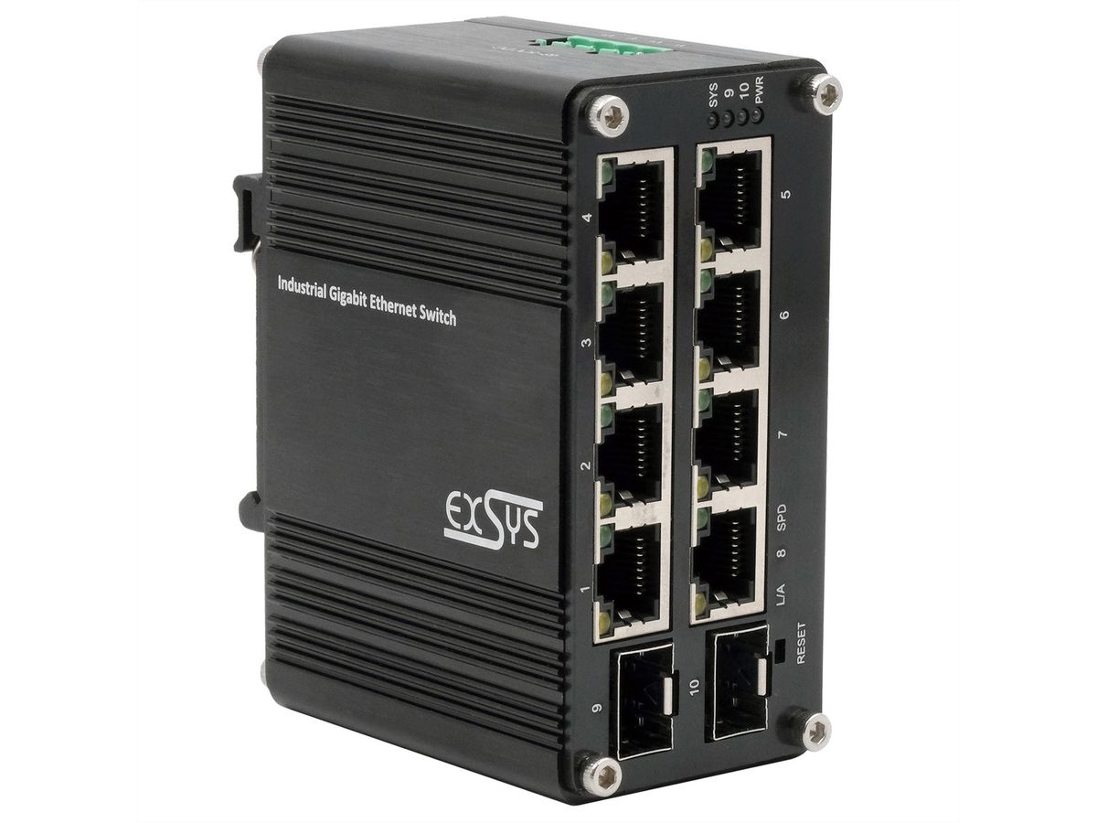 EX-62035M-SFP 10-poorts industriële gigabit miniswitch Web Managed
