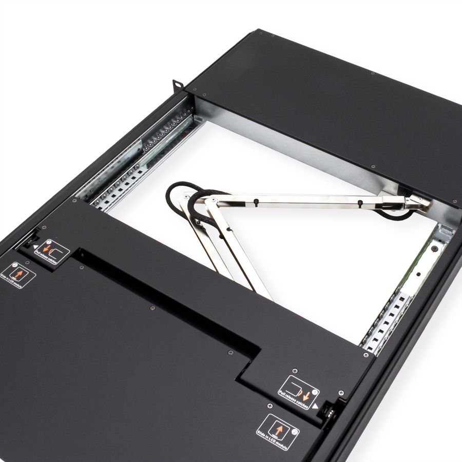 ATEN KL1516AiM KVM Over-IP Switch, 43cm TFT, VGA, PS/2-USB über Kat 5, 16 Ports, IT-Layout