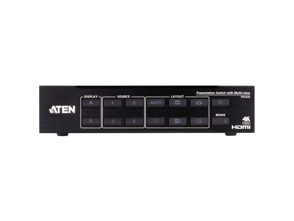 ATEN VP2420 4 x 2 True 4K Presentatie Matrix Switch met Multi View