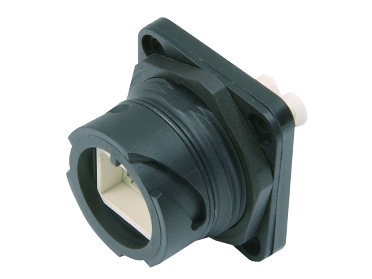 TELEGÄRTNER STX V1 bulkhead set, LC duplex adaptor, multimode