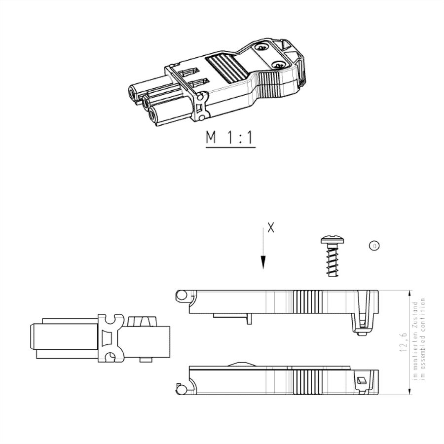 BACHMANN appliance coupler GST18/3 white