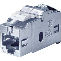 BACHMANN Keystone CAT6 class Ea STP coupling RJ45 shielded 10GBit, silver