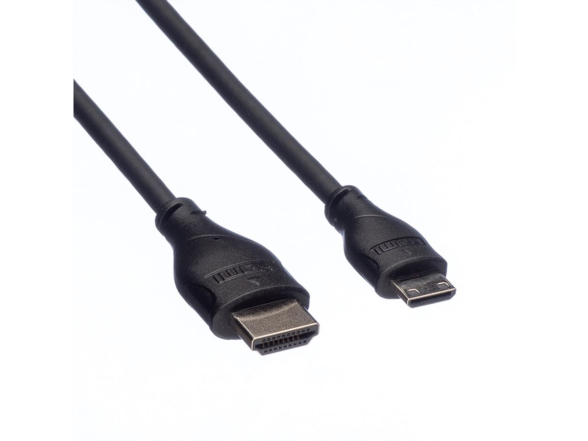 ROLINE HDMI High Speed Cable + Ethernet, A - C, M/M, 0.8 m