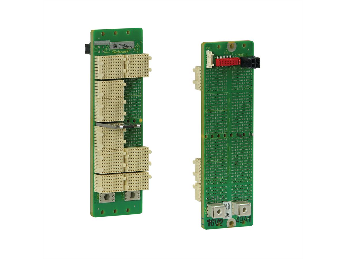 SCHROFF CPCI seriële backplane, 3 HE, 2 sleuven, systeemsleuf links, Full Mesh, zonder RIO
