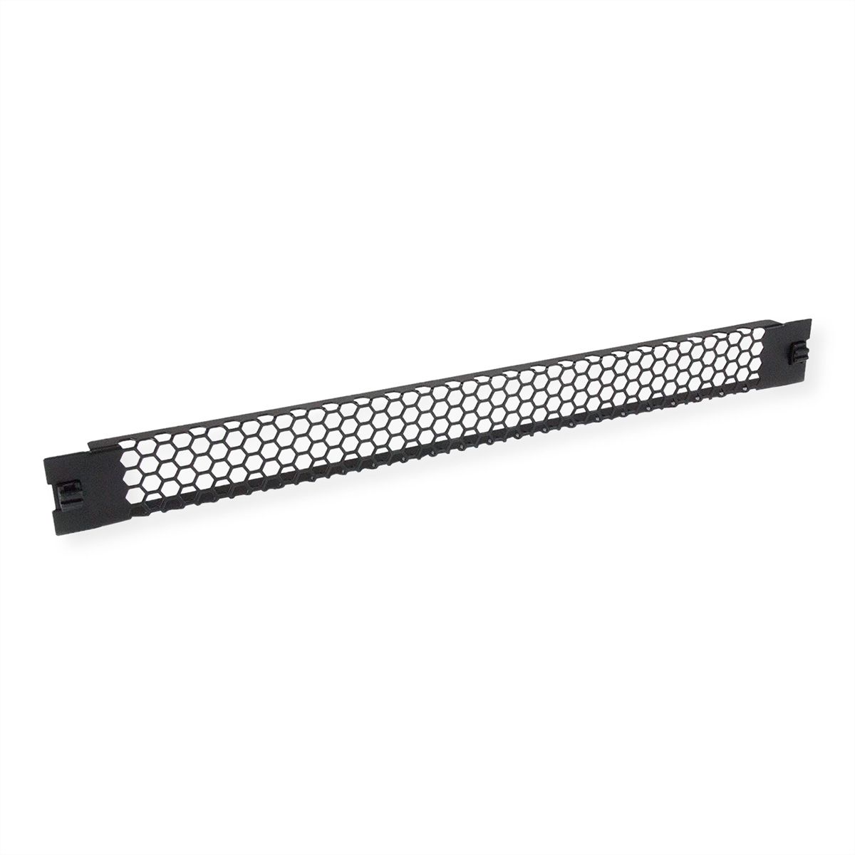 VALUE 19" Perforated Ventilation Mesh Panel, Snap-in, 1U, Metal, black