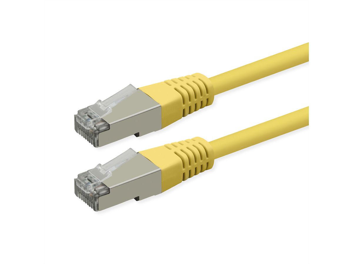 ROLINE Patchkabel Cat.6 (Class E), PoE, S/FTP (PiMF), gelb, 5 m