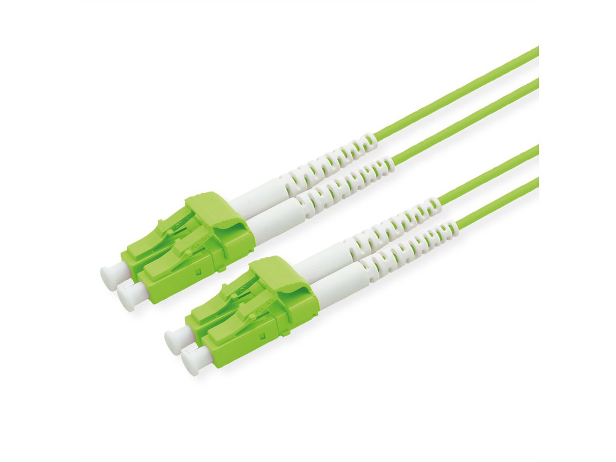 ROLINE Fibre Optic Jumper Cable, 50/125 µm, LC/LC, OM5, Low-Loss Connector, green, 2 m