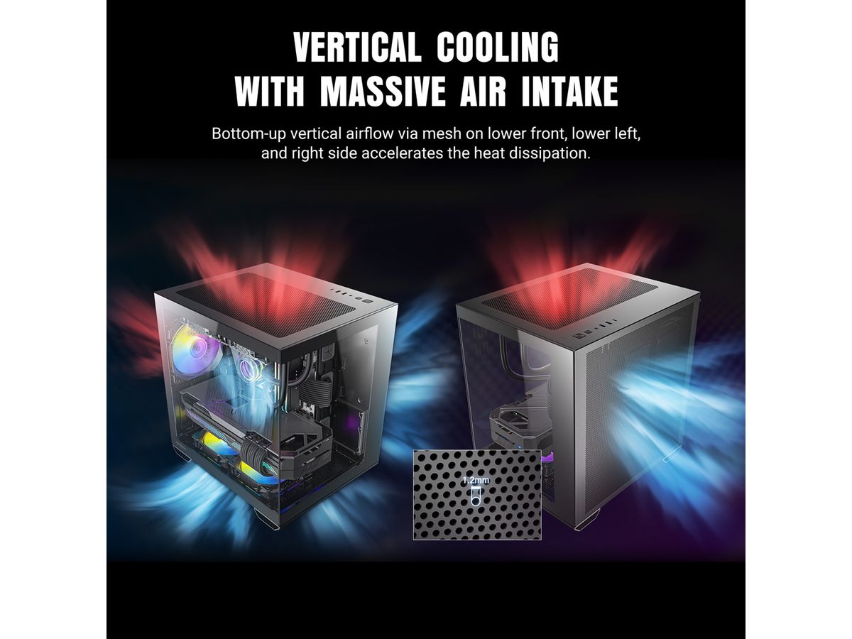 ANTEC CX60M ARGB PC-Gehäuse Mini Tower Micro-ATX, black