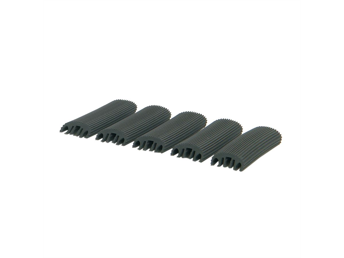 SCHROFF Rubbersteun-set voor dubbel stalen kabeloog 80D