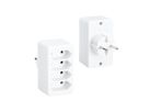 BACHMANN Multistecker 4xEuro , wit 4x2,5A/230V