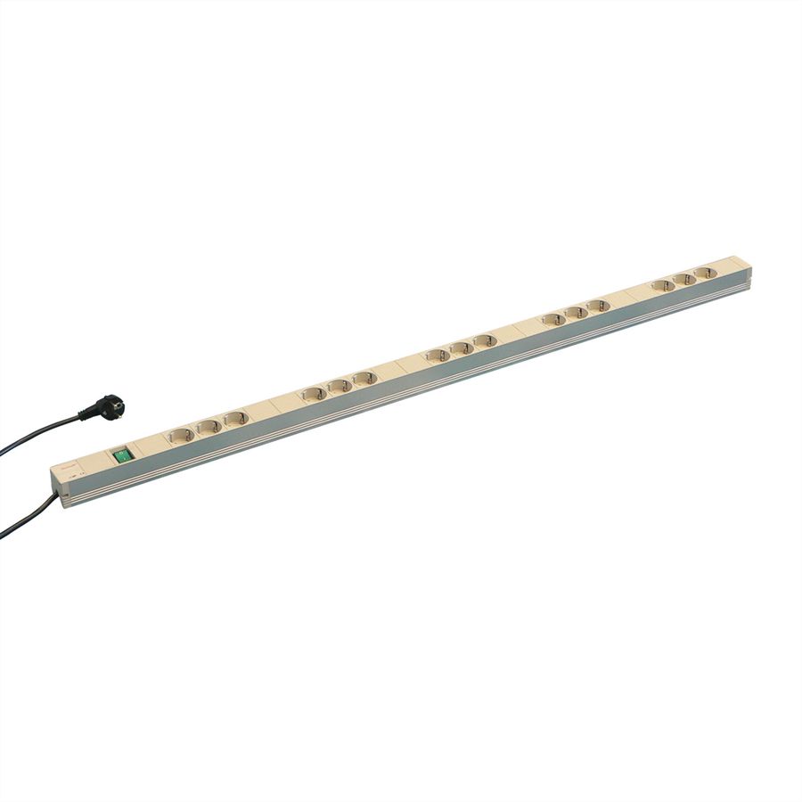 contactdoosstrip SCHUKO, 15 contactdozen, met schakelaar