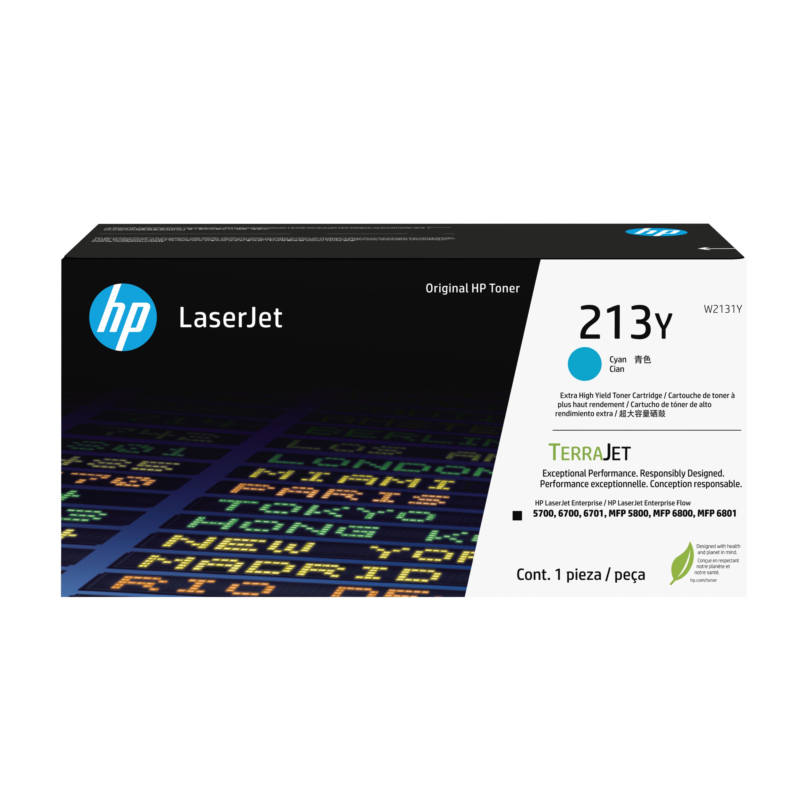 HP 213Y originele extra high-capacity LaserJet-tonercartridge, cyaan
