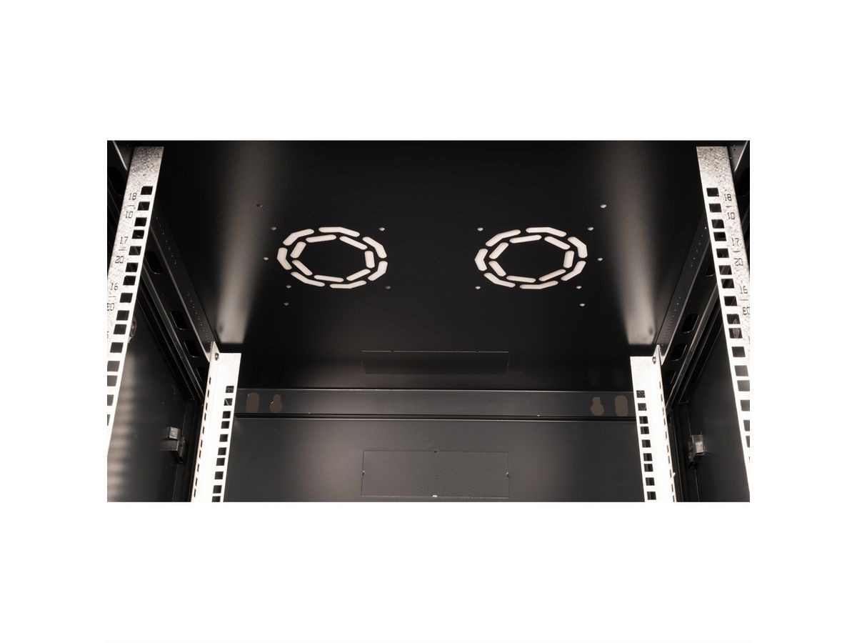 VALUE 19-Zoll Wandgehäuse 18HE, 600x600mm schwarz, Bausatz