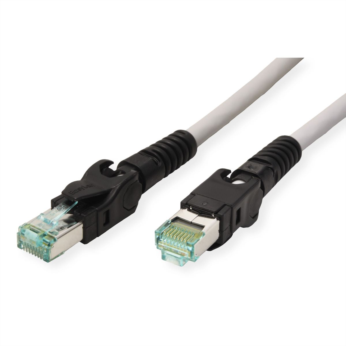 EasyLan VarioBoot Patch cable Cat.6A, S/FTP, grey, 0.5 m