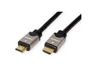 ROLINE HDMI HighSpeed kabel met Ethernet, M/M, zwart / zilver, 2 m