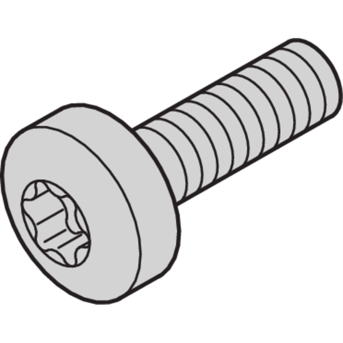 SCHROFF Kruiskopschroef, Torx, staal vernikkeld, M2,5 x 16 mm