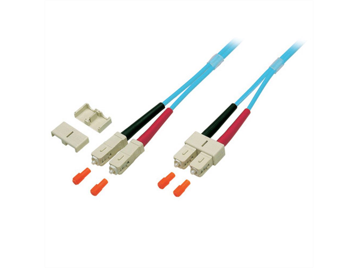 Quality LWL-Kabel dupl. 50/125µm OM3, SC/SC, 1m