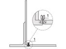 SCHROFF EuropacPRO EMC afschermingsset, Front naar zijpaneel, Roestvrij staal, verzonken, 3 HE, EMC-DRAAGRAIL 3HE