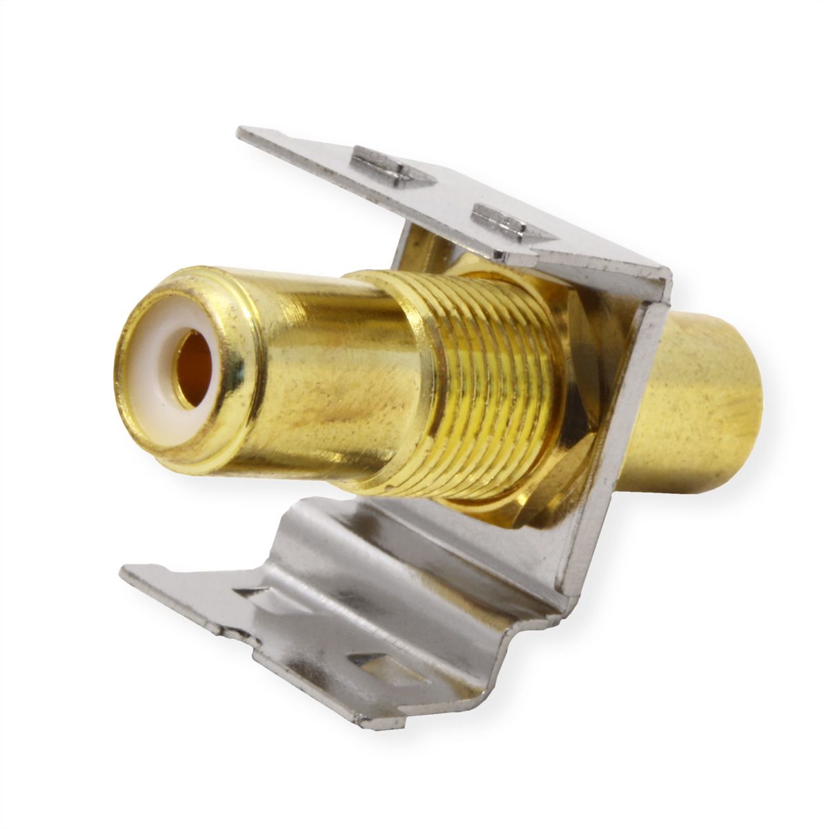 ROLINE RCA keystone-koppeling, Metaal, wit