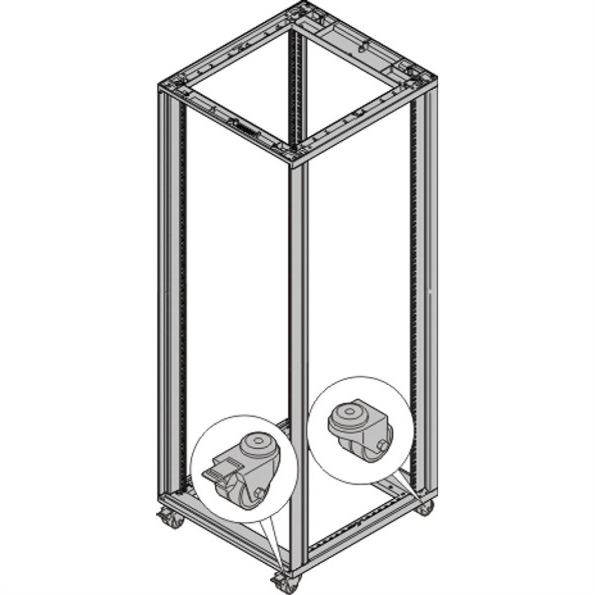 SCHROFF Novastar zwenkwiel, 200 kg