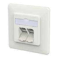 METZ CONNECT E-DAT C6A IDC Dose, 2 Port, UP, verkehrsweiß