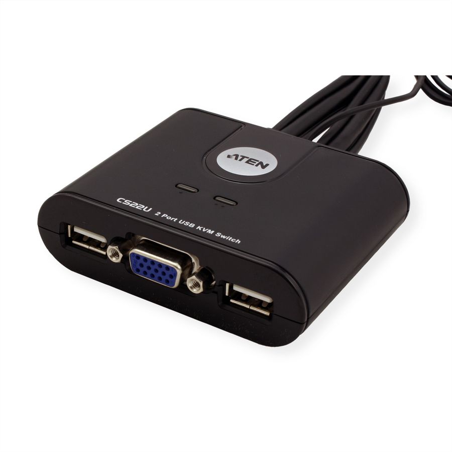 ATEN CS22U KVM Switch VGA, USB, 2-Poorts