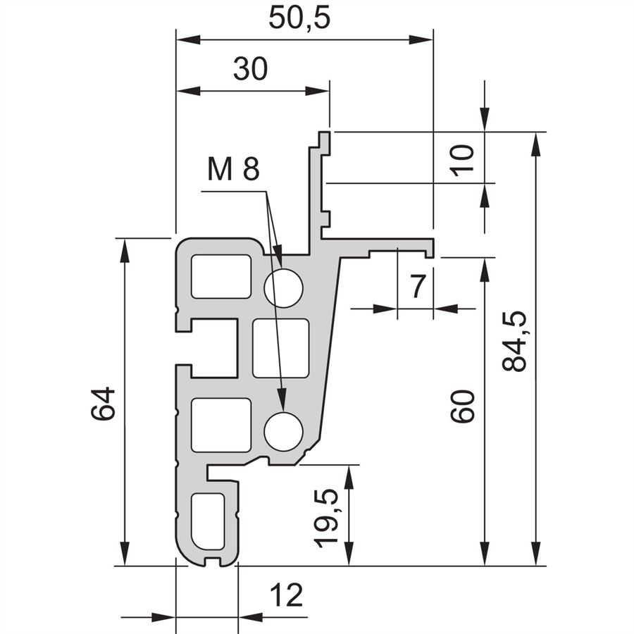 SCHROFF Novastar Cabinet Frame, Universal Heavy-Duty, 12 U 553W 800D