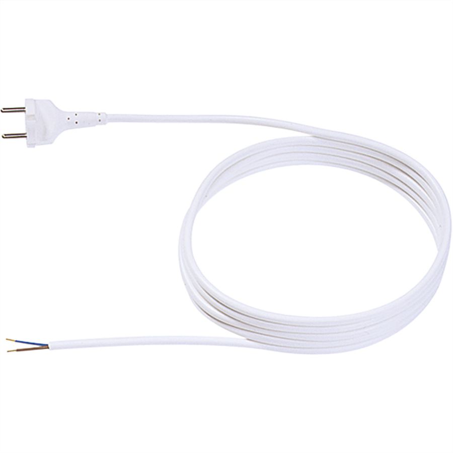 BACHMANN contour power supply cable 2x1.0 3m, H05VV-F white cont. pc./AEH