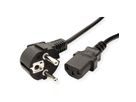 VALUE Power Cable, straight IEC Conncector, black, 0.6 m