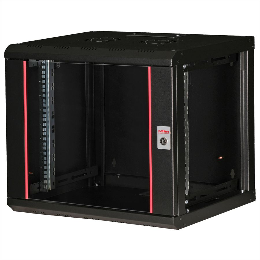 ROLINE 19-inch wall-mounted housing Pro 9 U, 600x450 WxD black