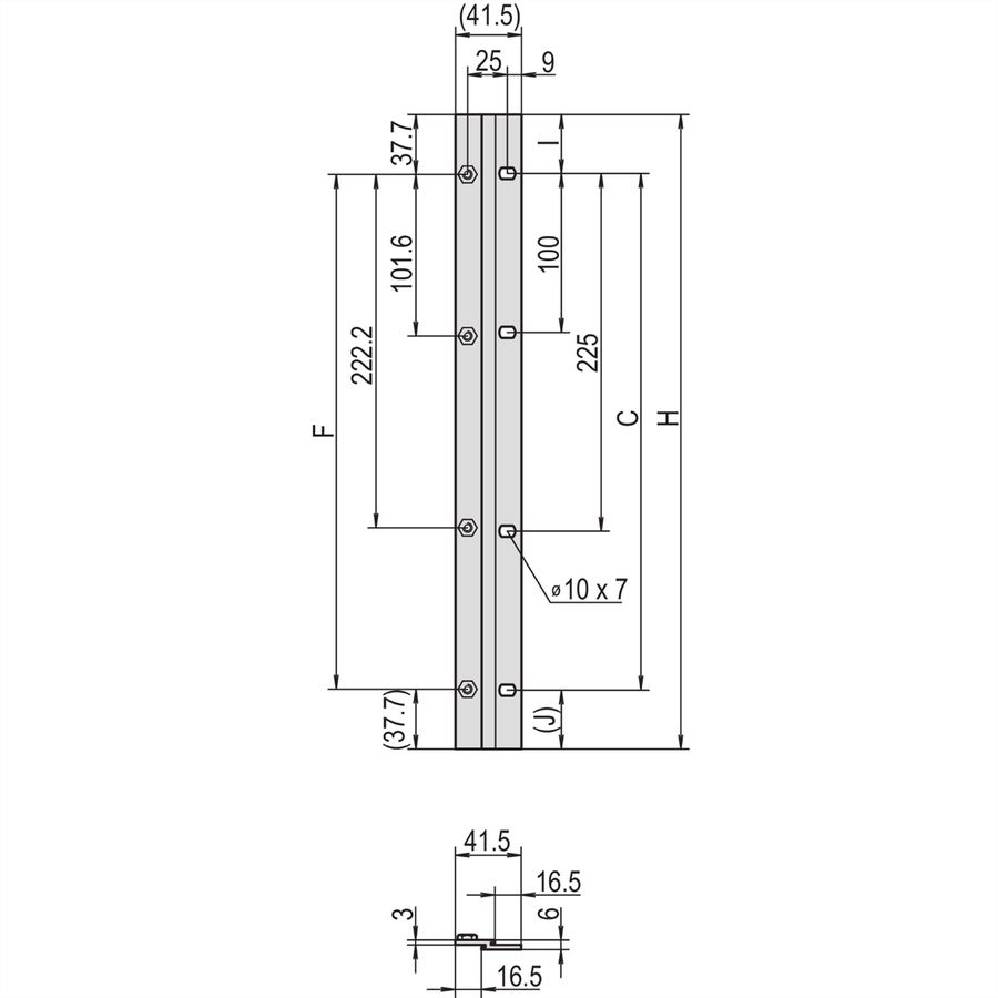 SCHROFF Adapterkit Etsirack 19" naar 21", 6 HE