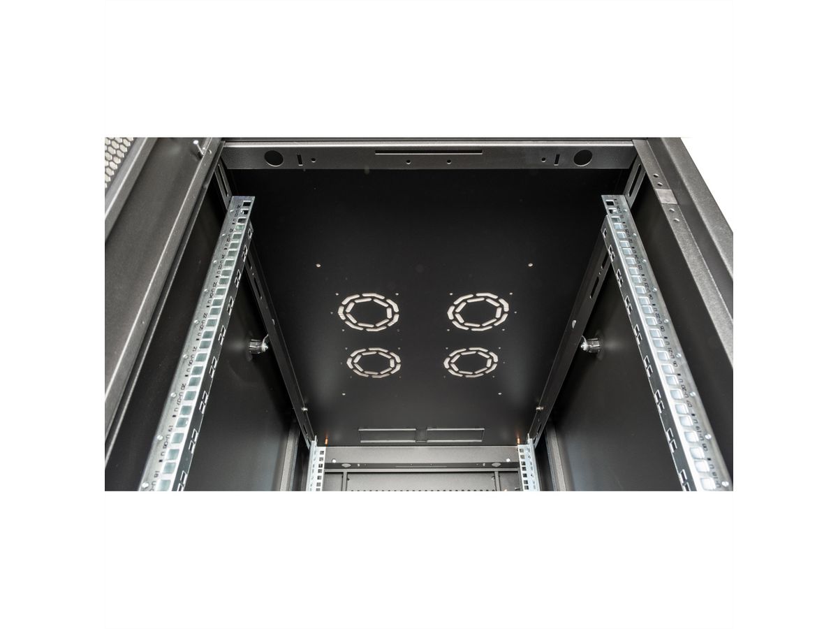 ROLINE 19-inch server cabinet Basic 26 U, 600x1000 WxD perforated black