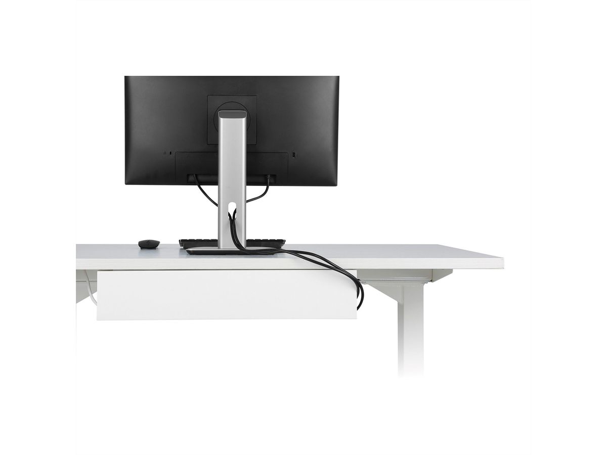 VALUE Cable Cover Organizer (Under Desk Mount), white