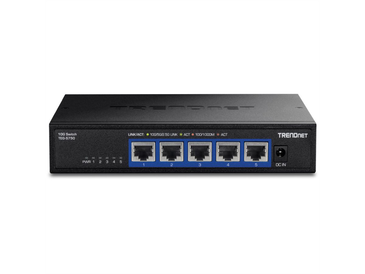 TRENDnet TEG-S750 5-Port 10G Switch, schwarz