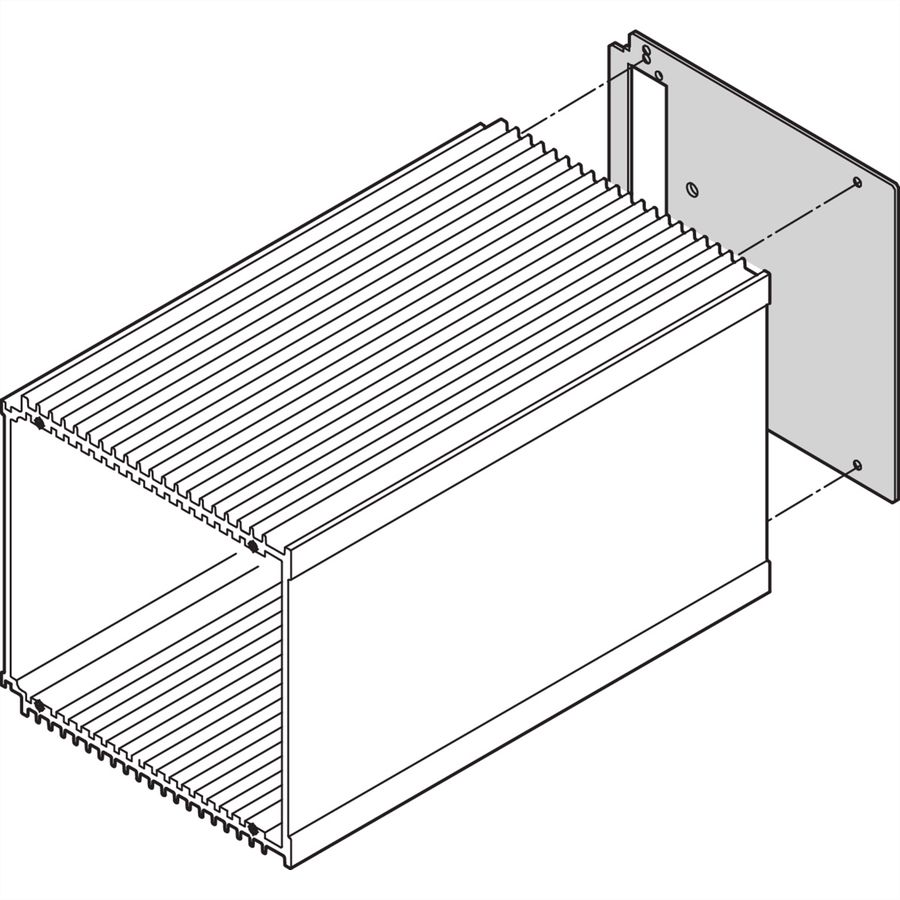SCHROFF HF Frame Type Plug-In Unit Rear Panel, Cut-Out for One Connector, 3 U, 10 HP