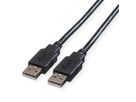 ROLINE USB 2.0 Kabel, type A-A, zwart, 3 m