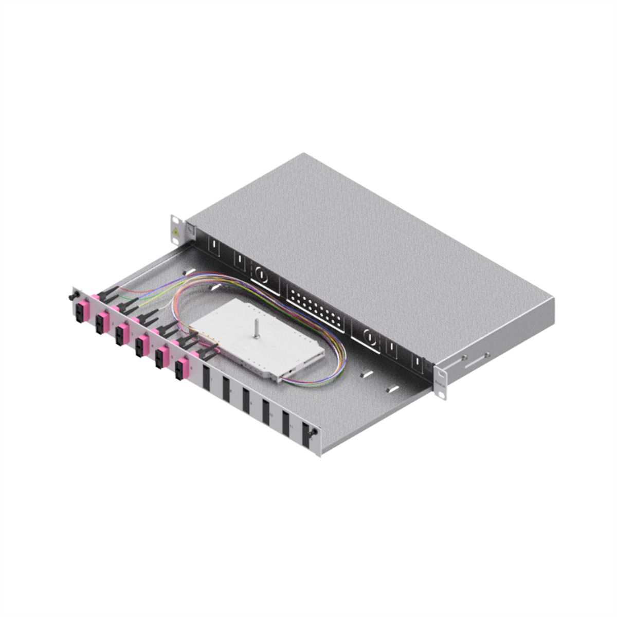 FO Splice Housing, Grade C 19" 1U, 12 Ports, 6x SC-Duplex, OM4