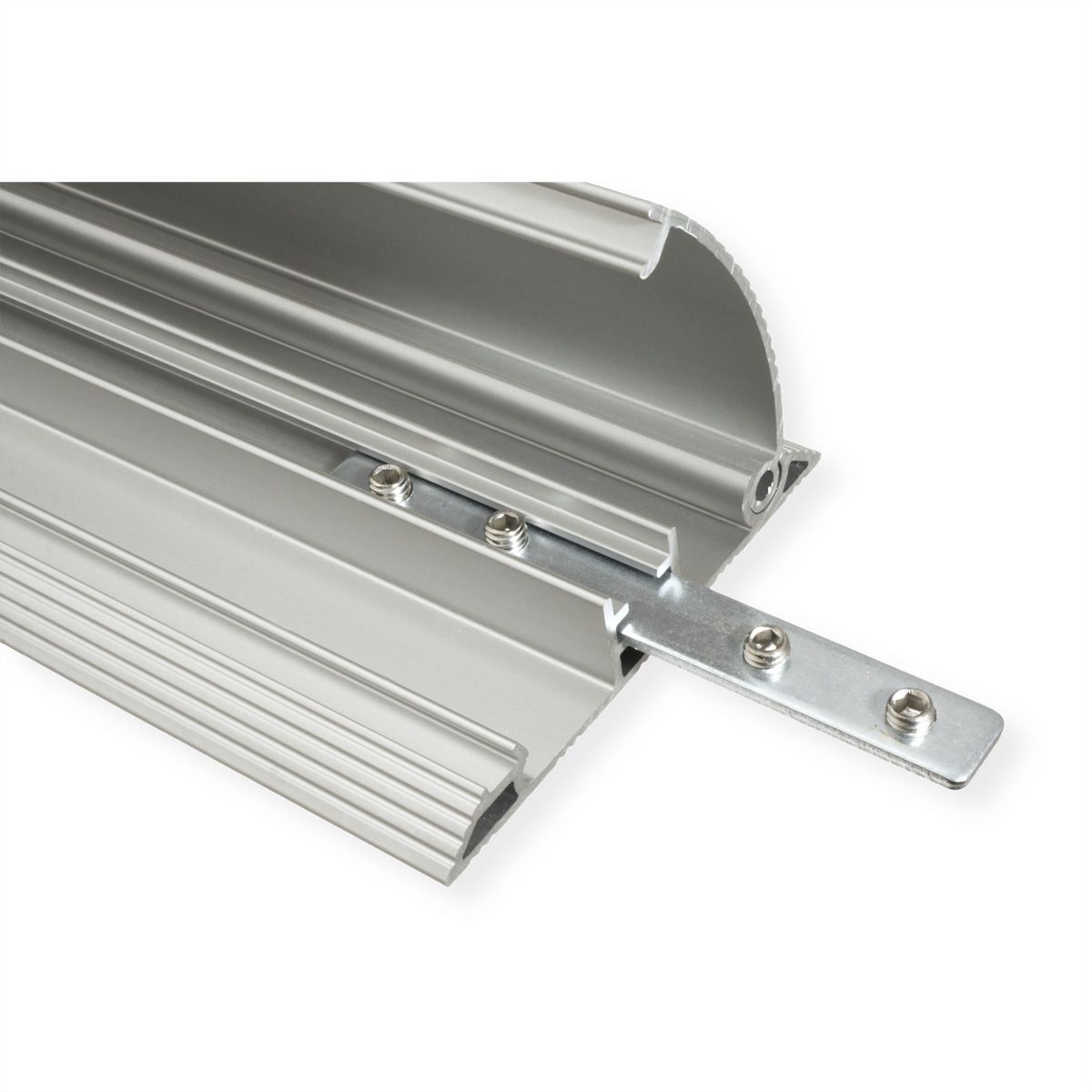 ROLINE 2-Channel Aluminum Floor Cable Cover, 92 x 22 mm, silver, 1.1 m