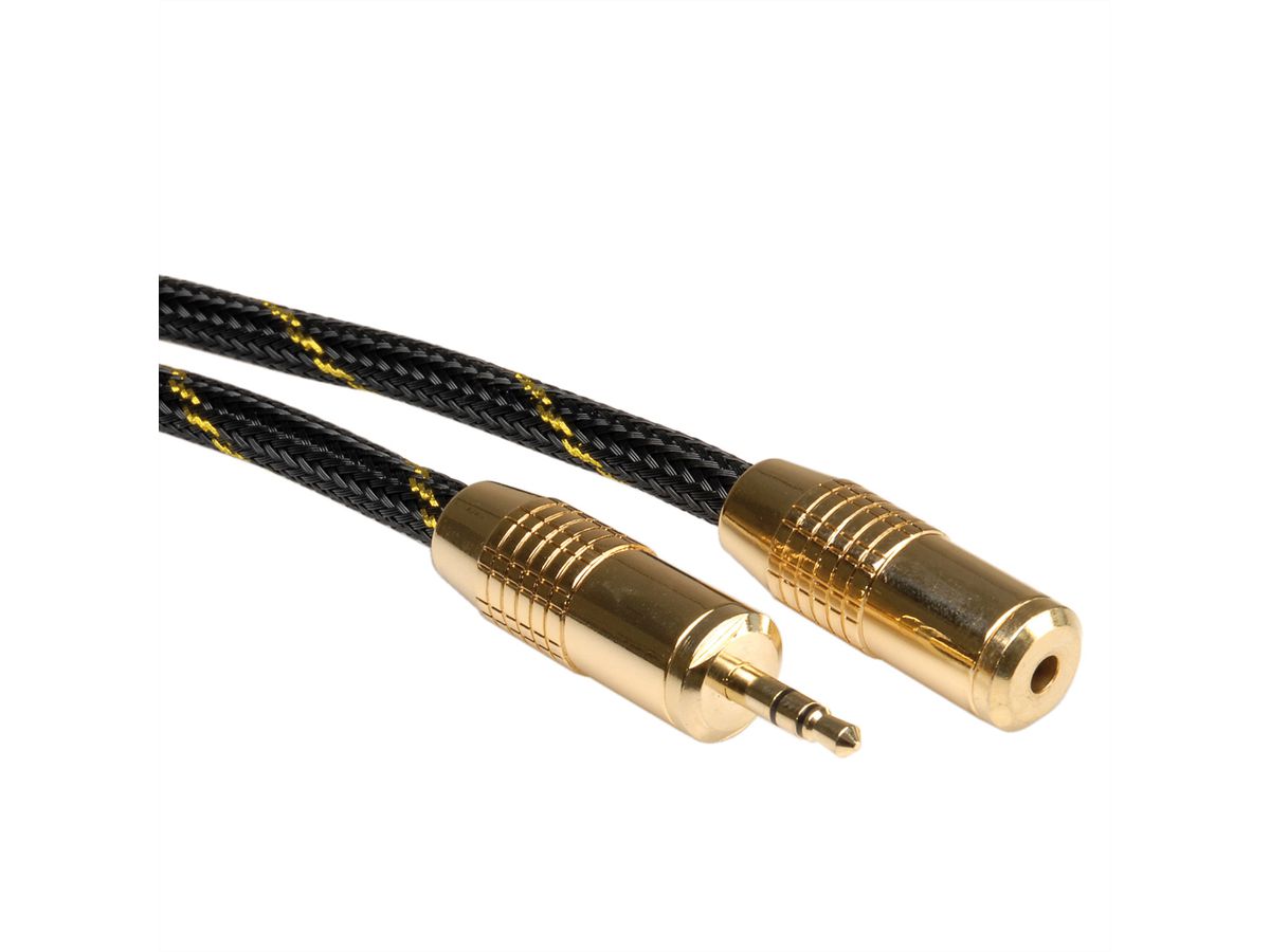 ROLINE GOLD 3.5mm Audio Extension Cable, M/F, 2.5 m