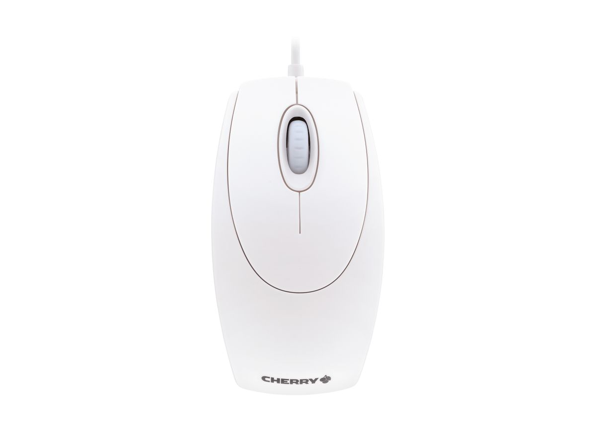 CHERRY WHEELMOUSE OPTICAL Corded Mouse, Pale Grey, PS2/USB