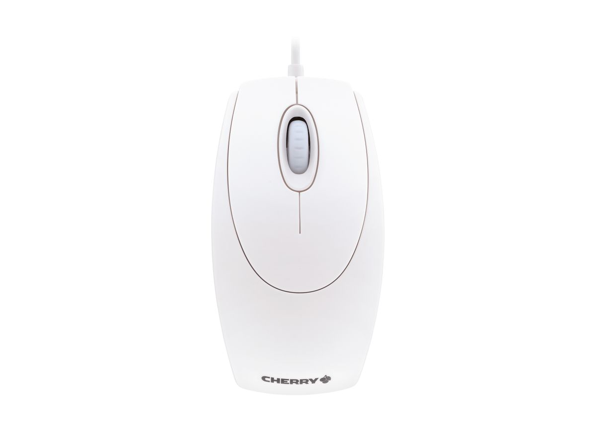 CHERRY WHEELMOUSE OPTICAL Corded Mouse, Pale Grey, PS2/USB