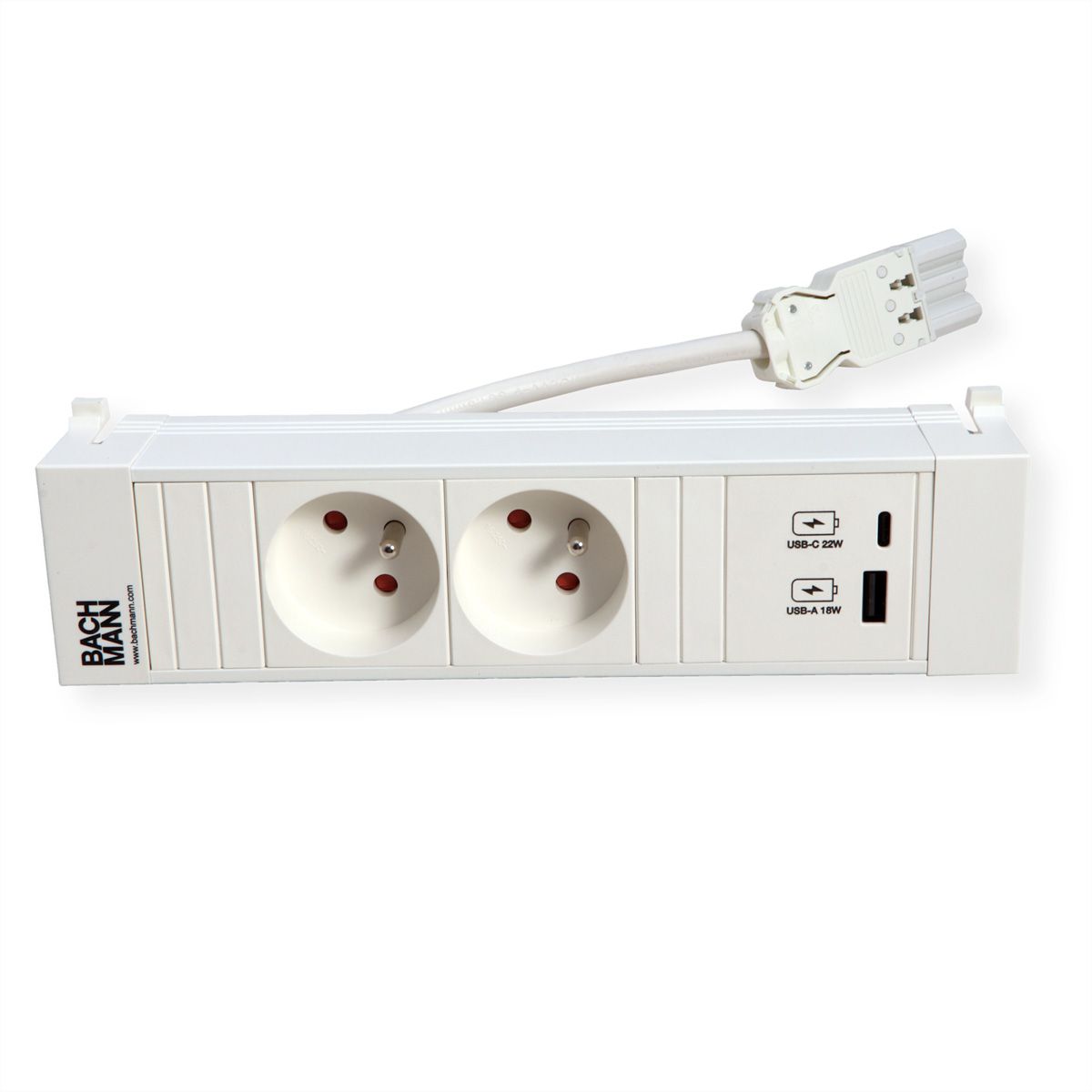 BACHMANN POWER FRAME 2xUTE 1xUSB A/C 22W 0.2m GST18