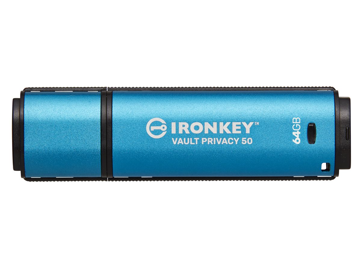 Kingston Technology IronKey 64GB Vault Privacy 50 AES-256 Encrypted, FIPS 197