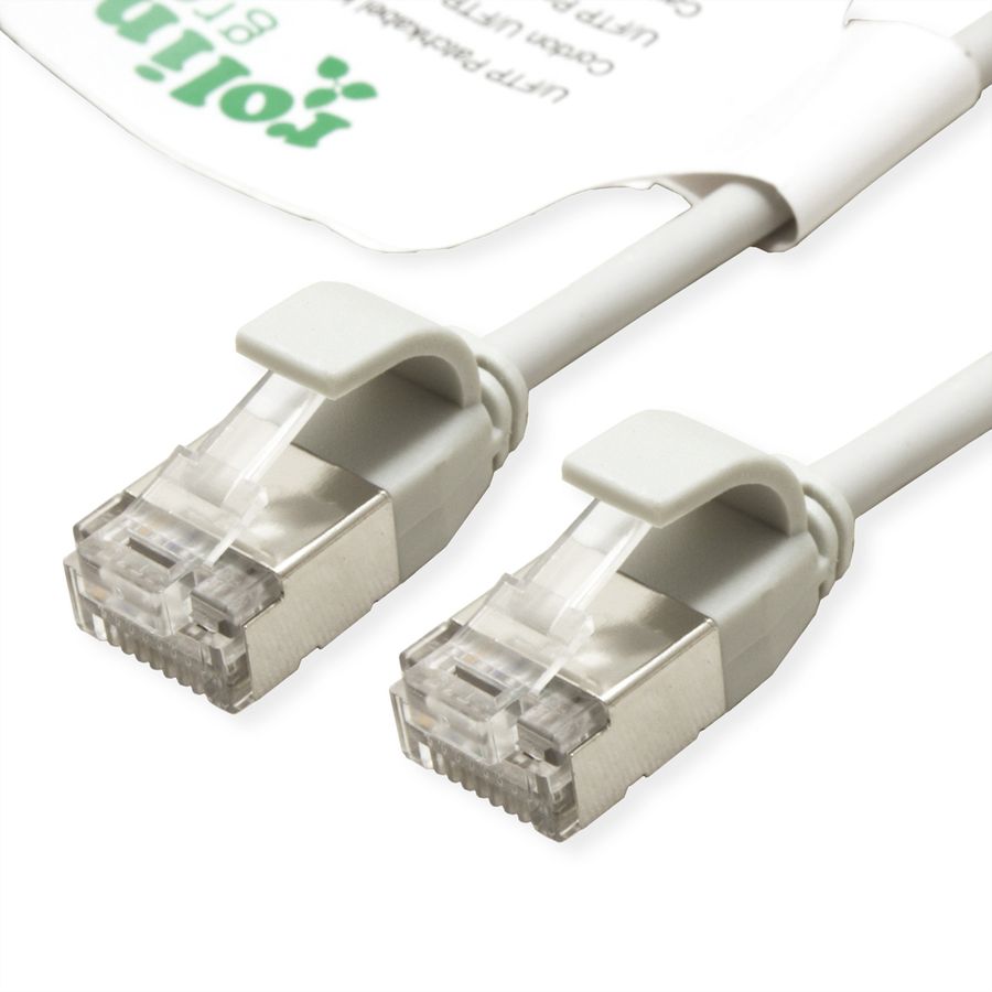 ROLINE GREEN F/UTP DataCenter Patchkabel Cat.6A (Class EA), LSOH, extra dun, grijs, 1 m