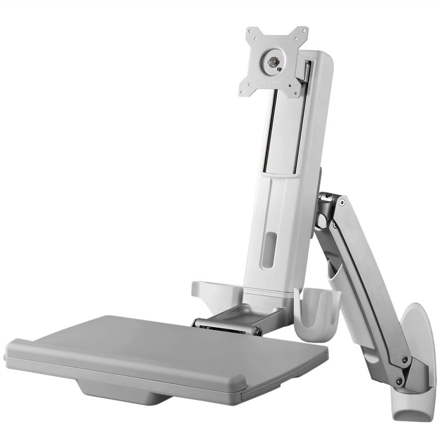 SCHROFF Adjustable Monitor Arm with Keyboard Tray, max. 8 kg