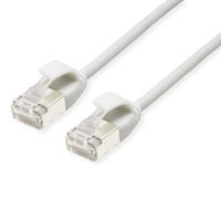 ROLINE F/UTP DataCenter Patchkabel Cat.6A (Class EA), LSOH, extra dun, wit, 1 m